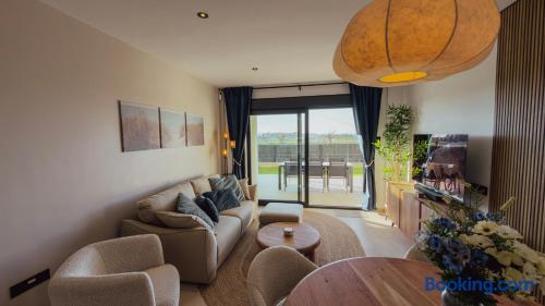 Lounge seating beside the garden doors at Casa Los Narejos